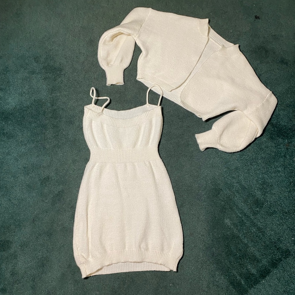 Two Piece Knitted Sweater Dress